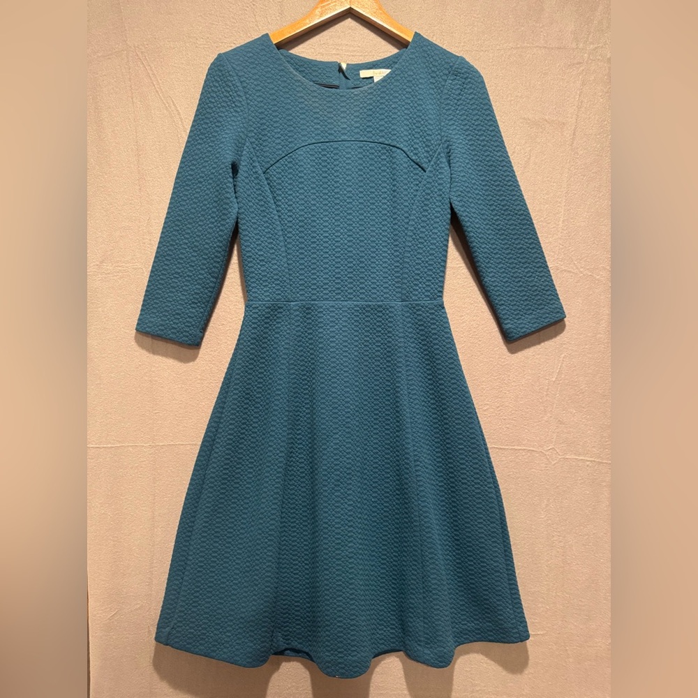 Boden Teal Long Sleeve Dress